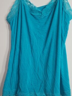 Lace Trim Turquoise Lane Bryant Camisole 18/20